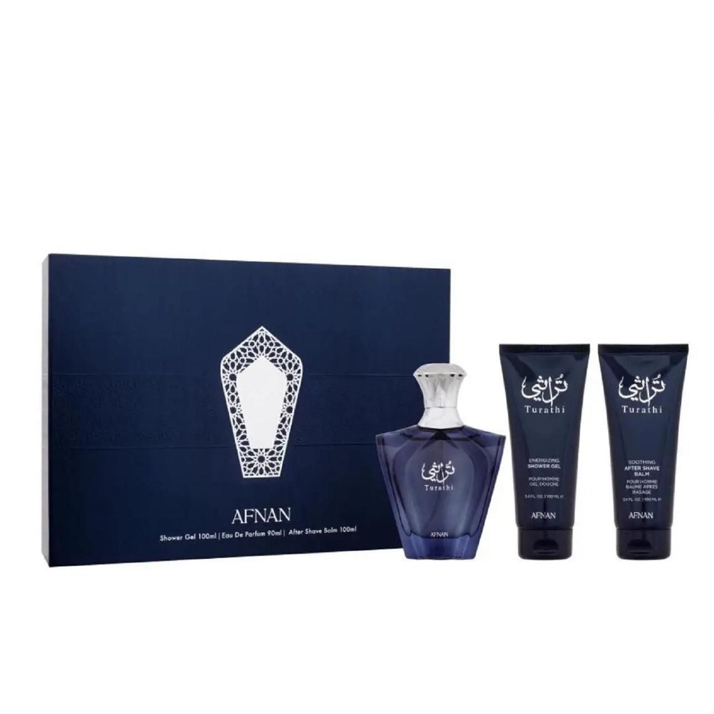 Afnan Turathi Blue Men’s Gift Set – 3 Pieces