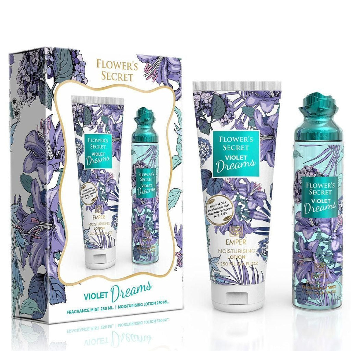 Emper Flower’s Secret Violet Dreams Body Mist & Lotion Gift Set — 2 Pieces