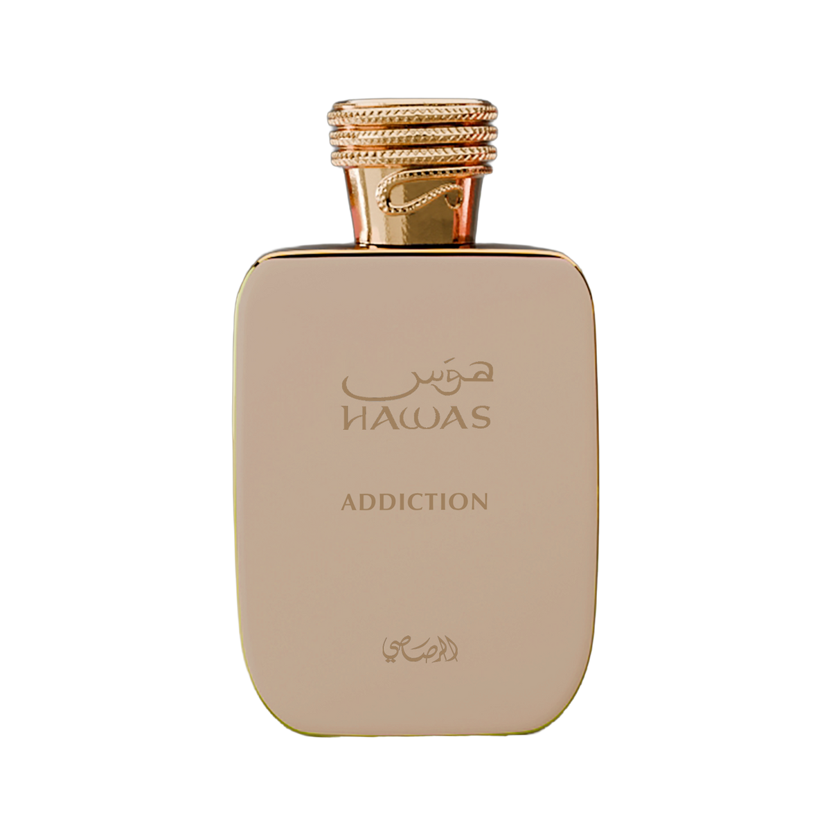Rasasi Hawas Addiction 100ml bottle with gold cap