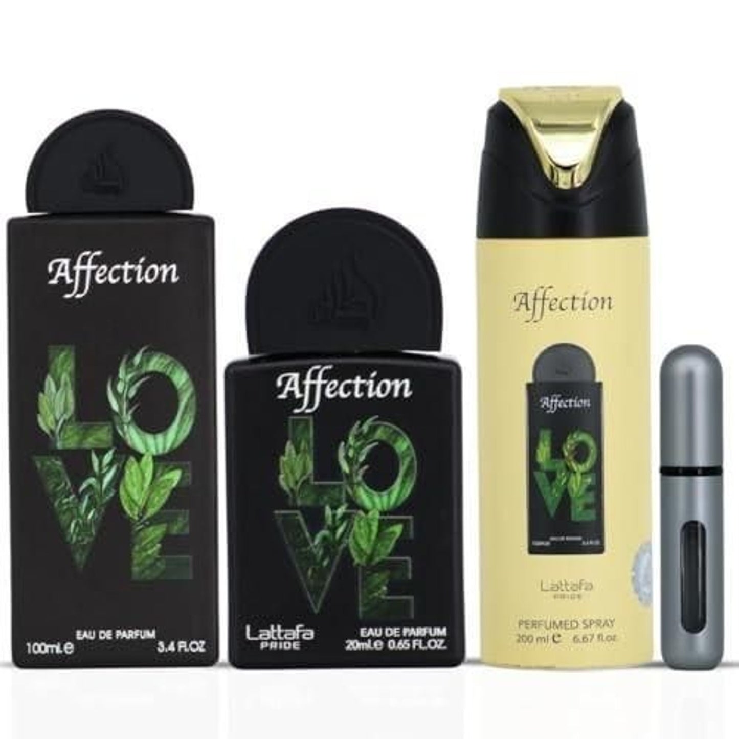 Lattafa Pride Affection Unisex Three-Piece Fragrance Gift Set – 100ml + 20ml + 200ml