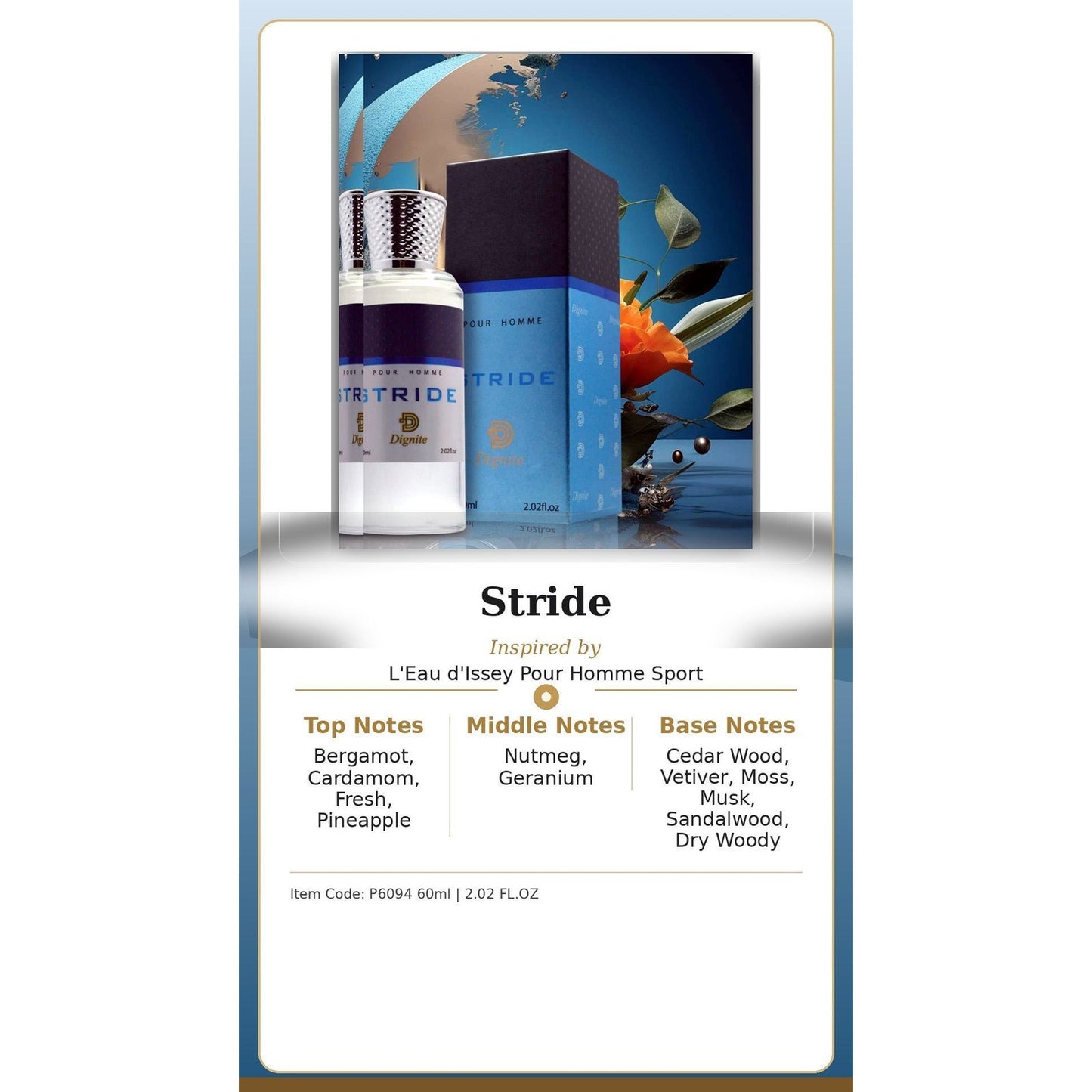 Dignite Stride Men’s Eau de Parfum – 60ml