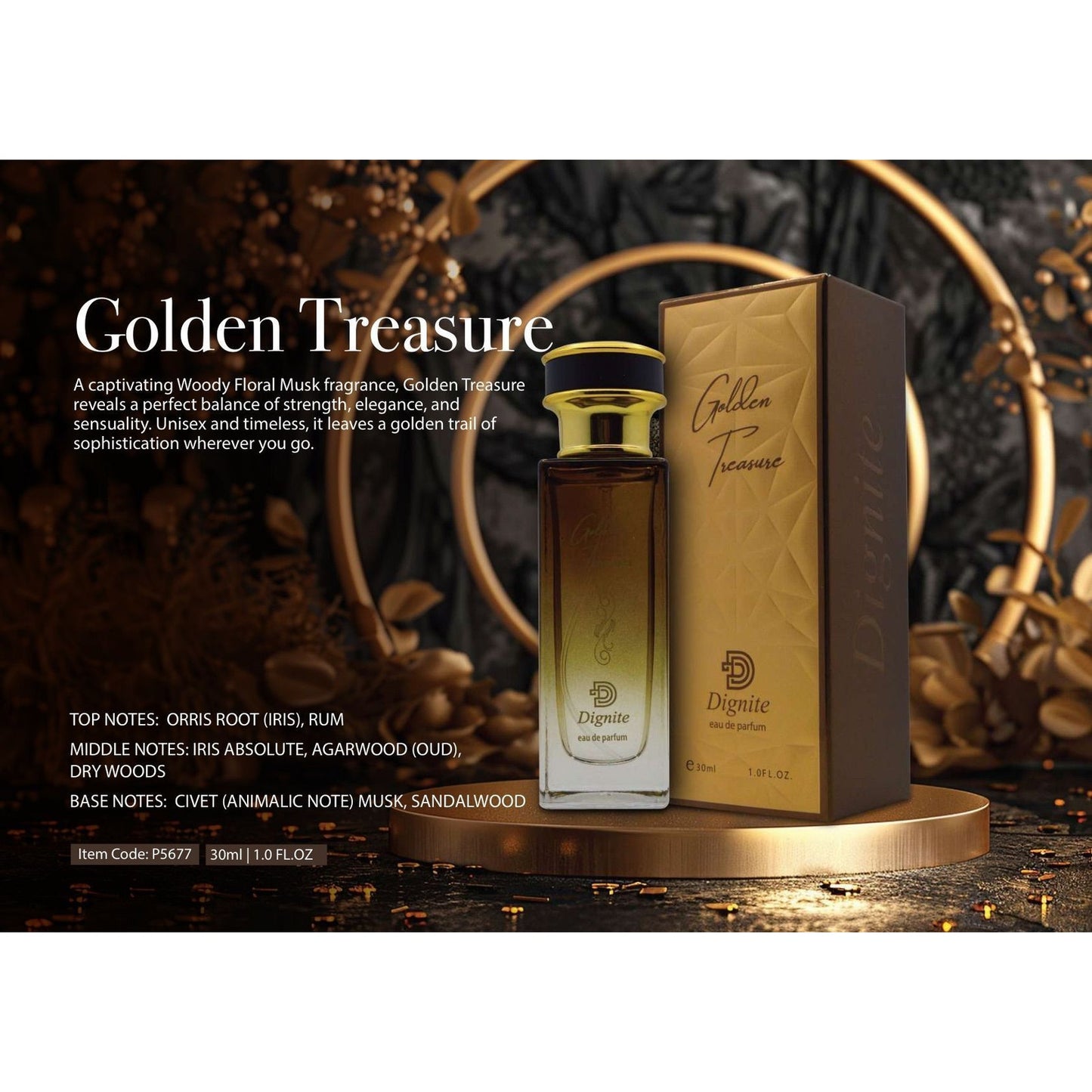 Dignite Golden Treasure Unisex Eau de Parfum – 30ml