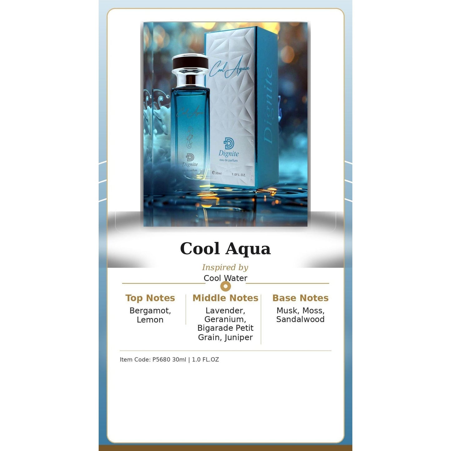 Dignite Cool Aqua Men’s Eau de Parfum – 30ml