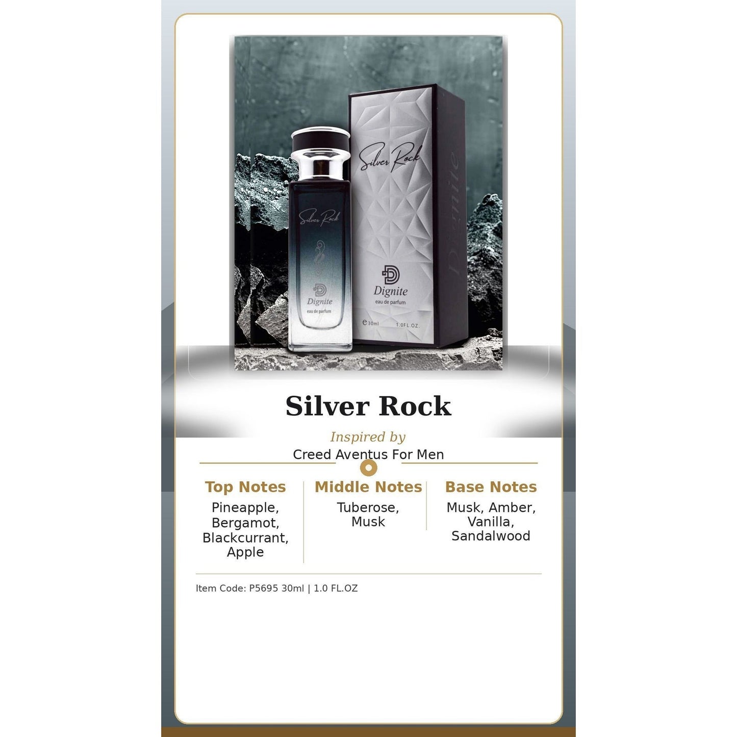 Dignite Silver Rock Men’s Eau de Parfum – 30ml