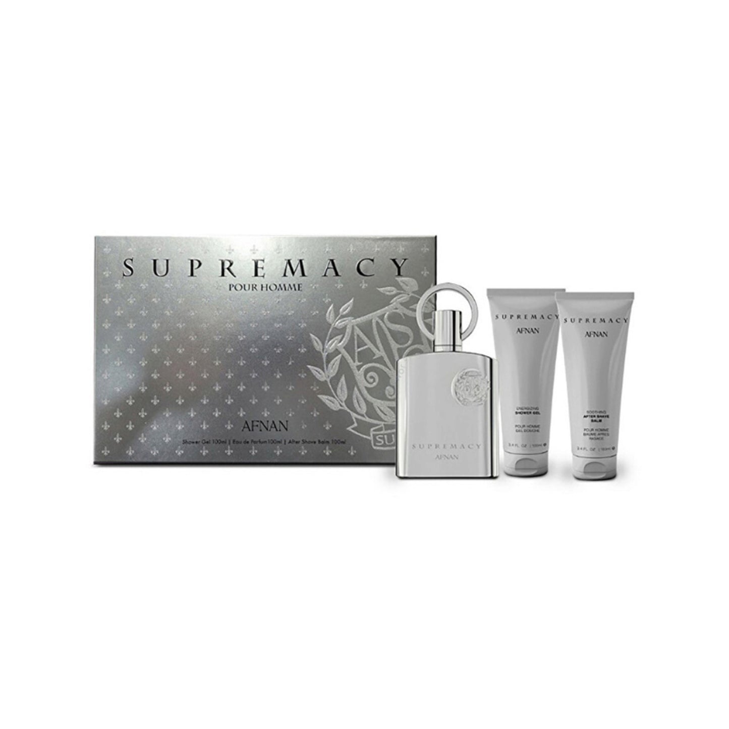 Afnan Supremacy Silver Men’s Gift Set – 3 Pieces