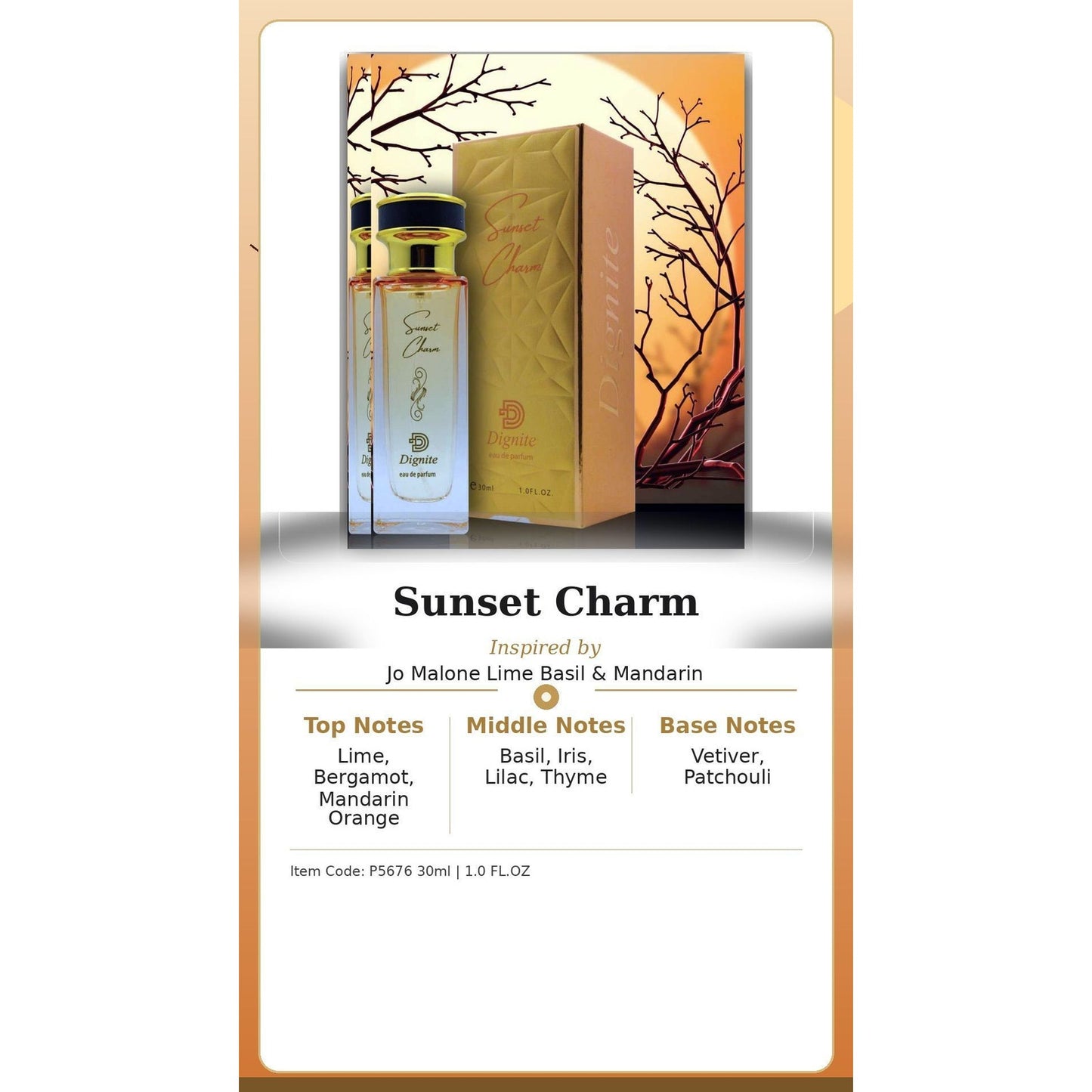 Dignite Sunset Charm Unisex Eau de Parfum – 30ml