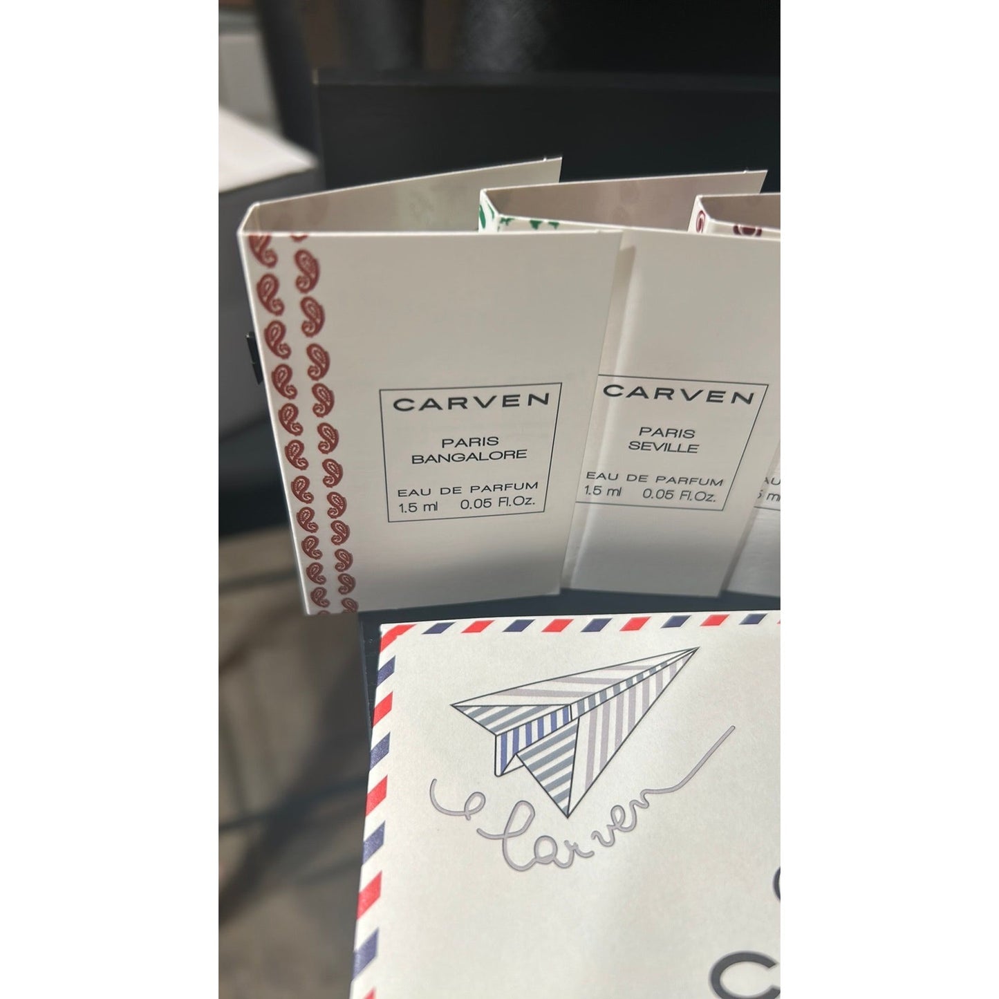 Carven Bon Voyage Mini Sample Set – 7 x 1.5ml Journeys in a Box ✈️🌍