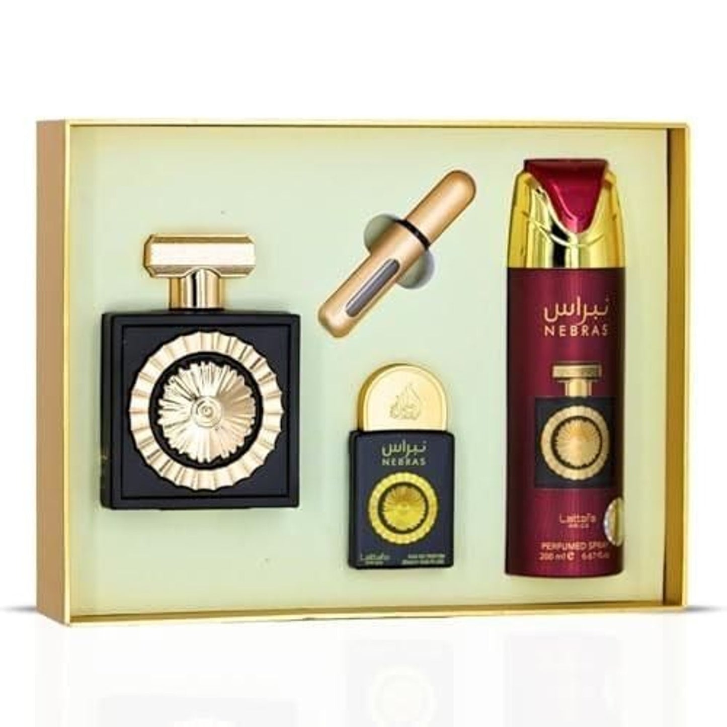 Lattafa Pride Nebras Unisex Three-Piece Fragrance Gift Set – 100ml + 20ml + 200ml