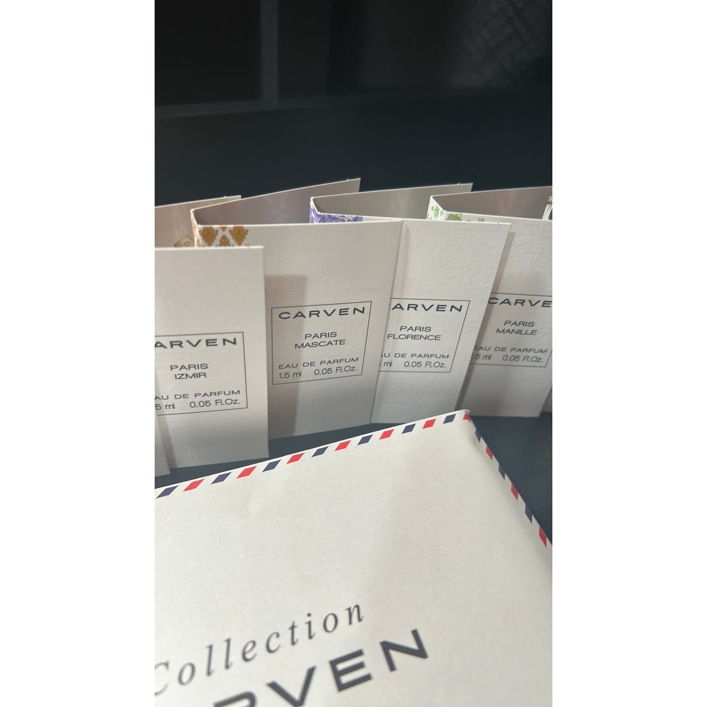 Carven Bon Voyage Mini Sample Set – 7 x 1.5ml Journeys in a Box ✈️🌍