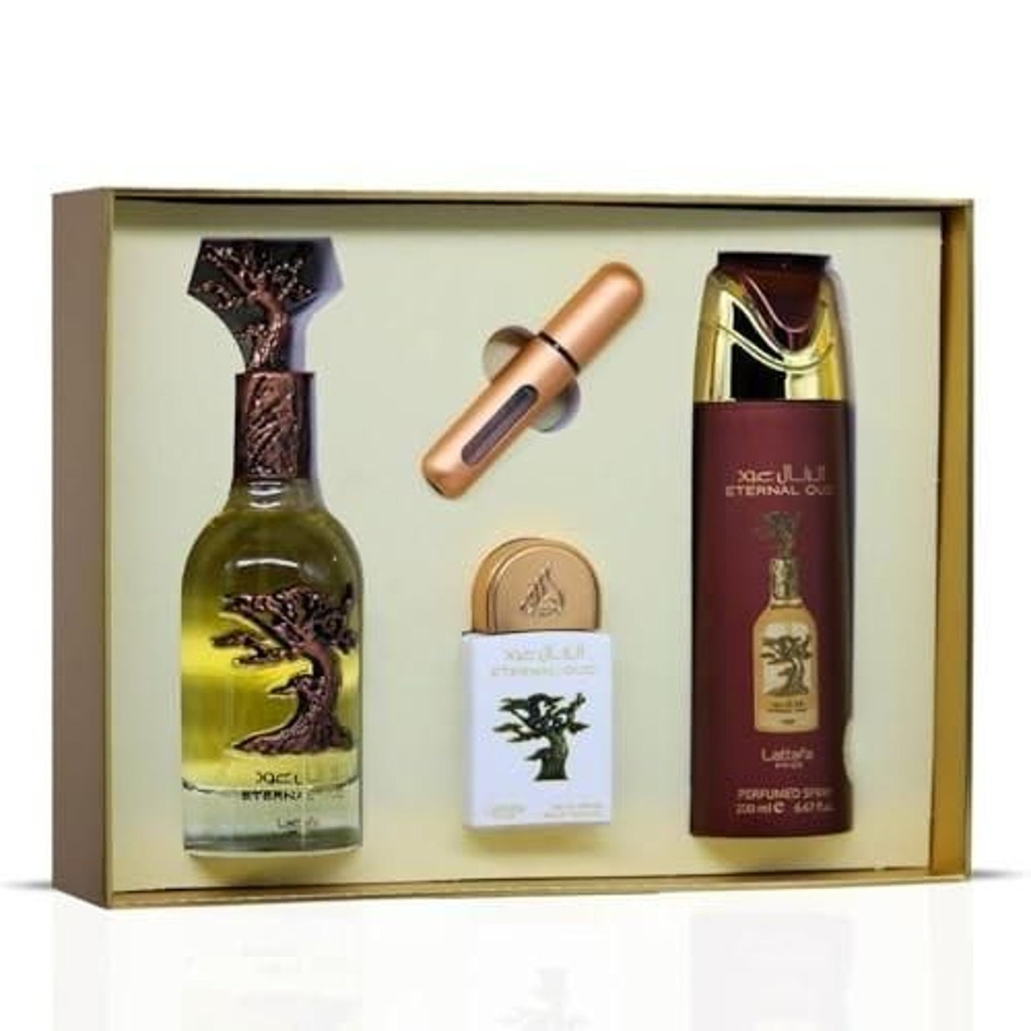 Lattafa Pride Eternal Oud Unisex Three-Piece Fragrance Gift Set – 100ml + 20ml + 200ml