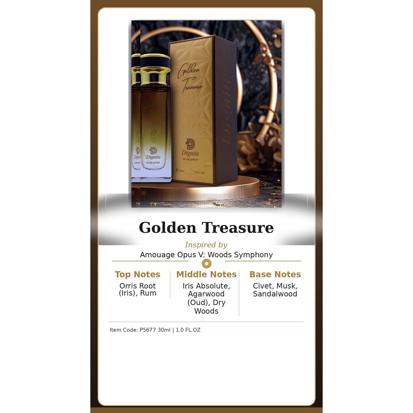 Dignite Golden Treasure Unisex Eau de Parfum – 30ml