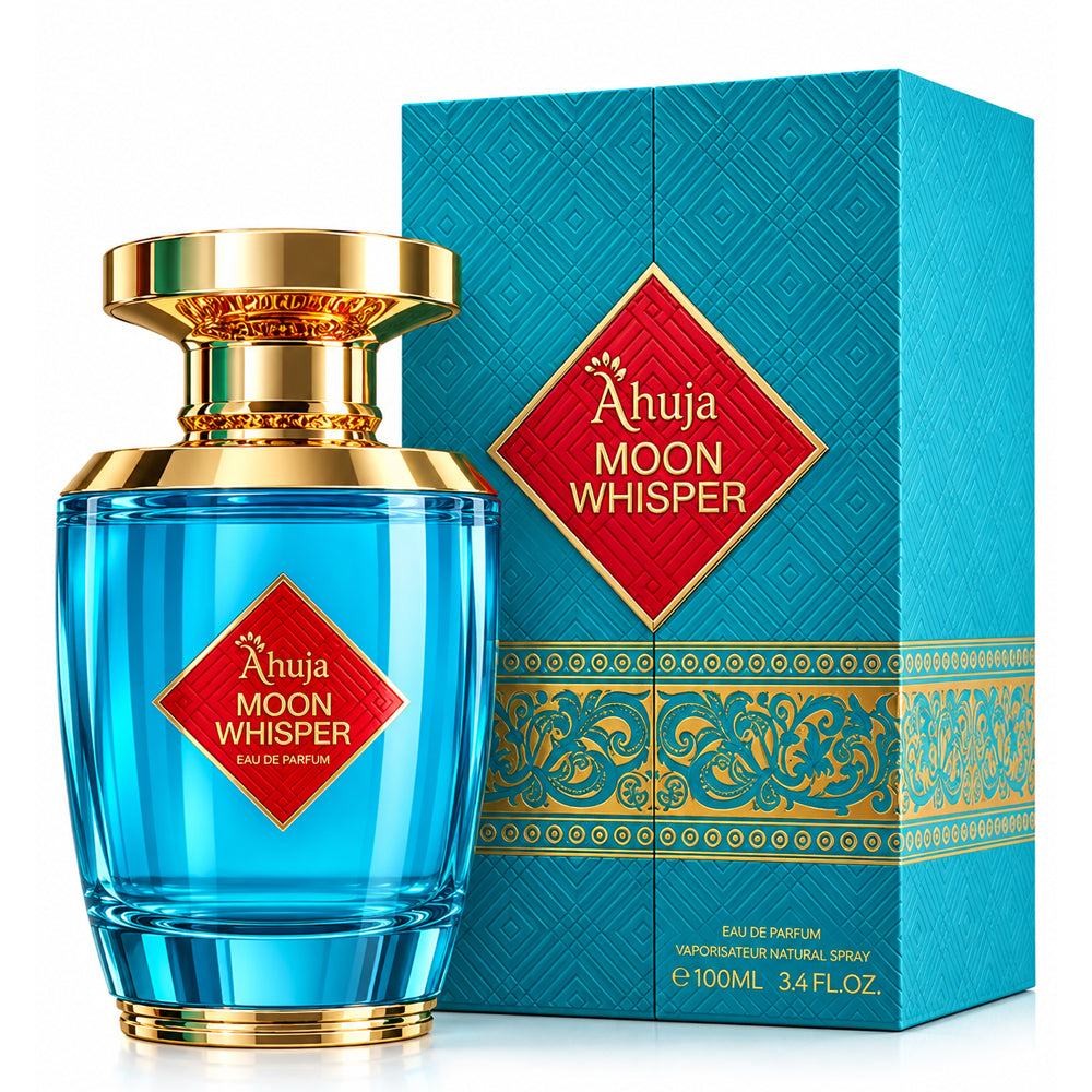 Ahuja Moon Whisper Unisex Eau de Parfum – 100ml bottle and box