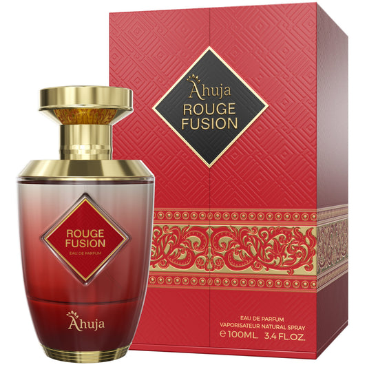 Ahuja Rouge Fusion Eau de Parfum 100ml bottle and box