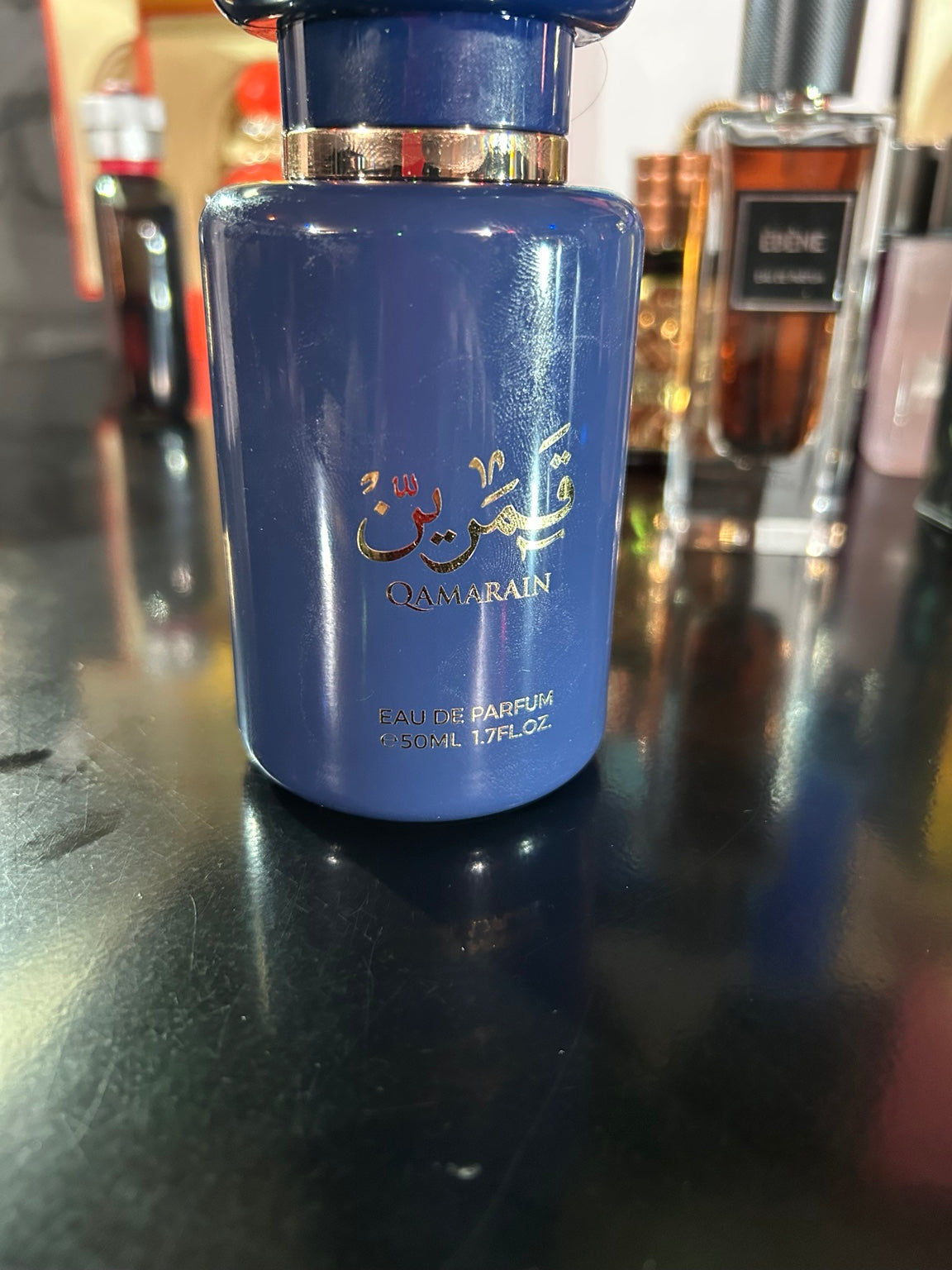 Actual donated Amaran Exclusive Qamarain For Him 50ml bottle section