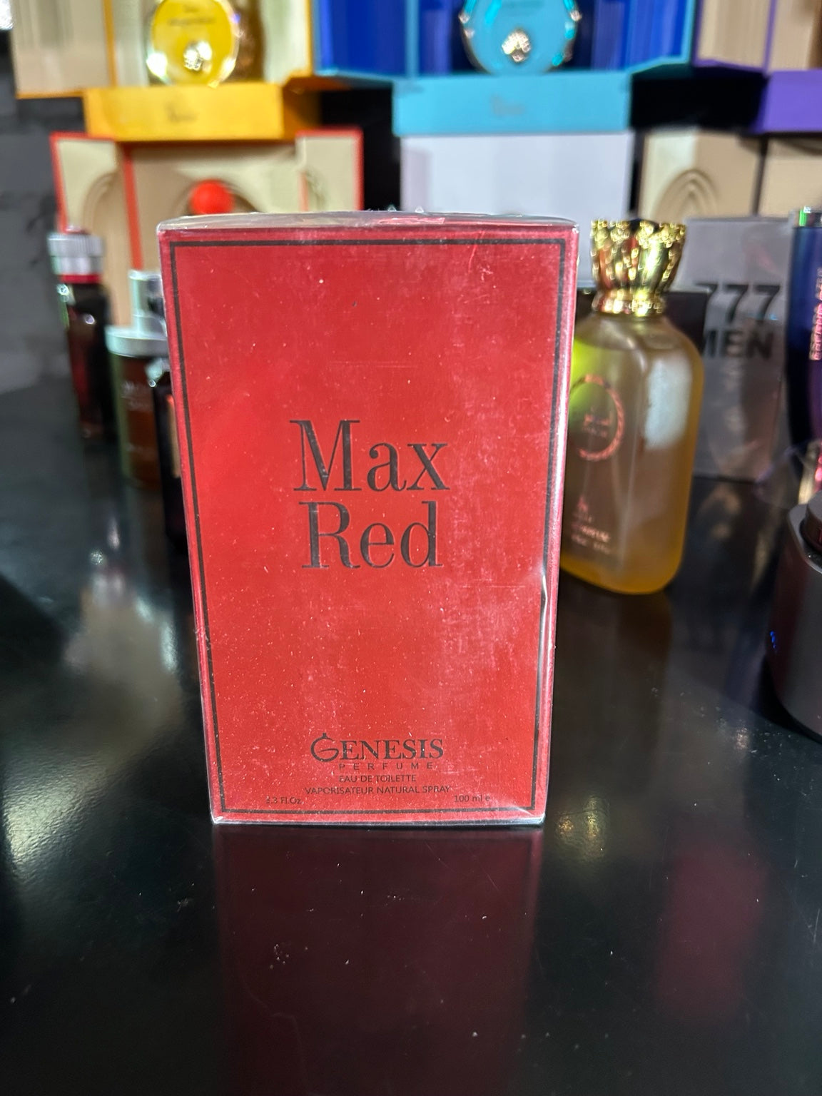 Actual donated Genesis Max Red 100ml Eau de Toilette box