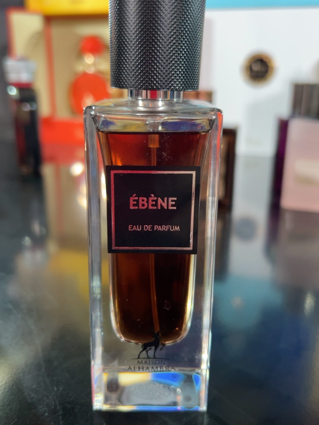 Maison Alhambra Ébène donated Blessing Shelf bottle