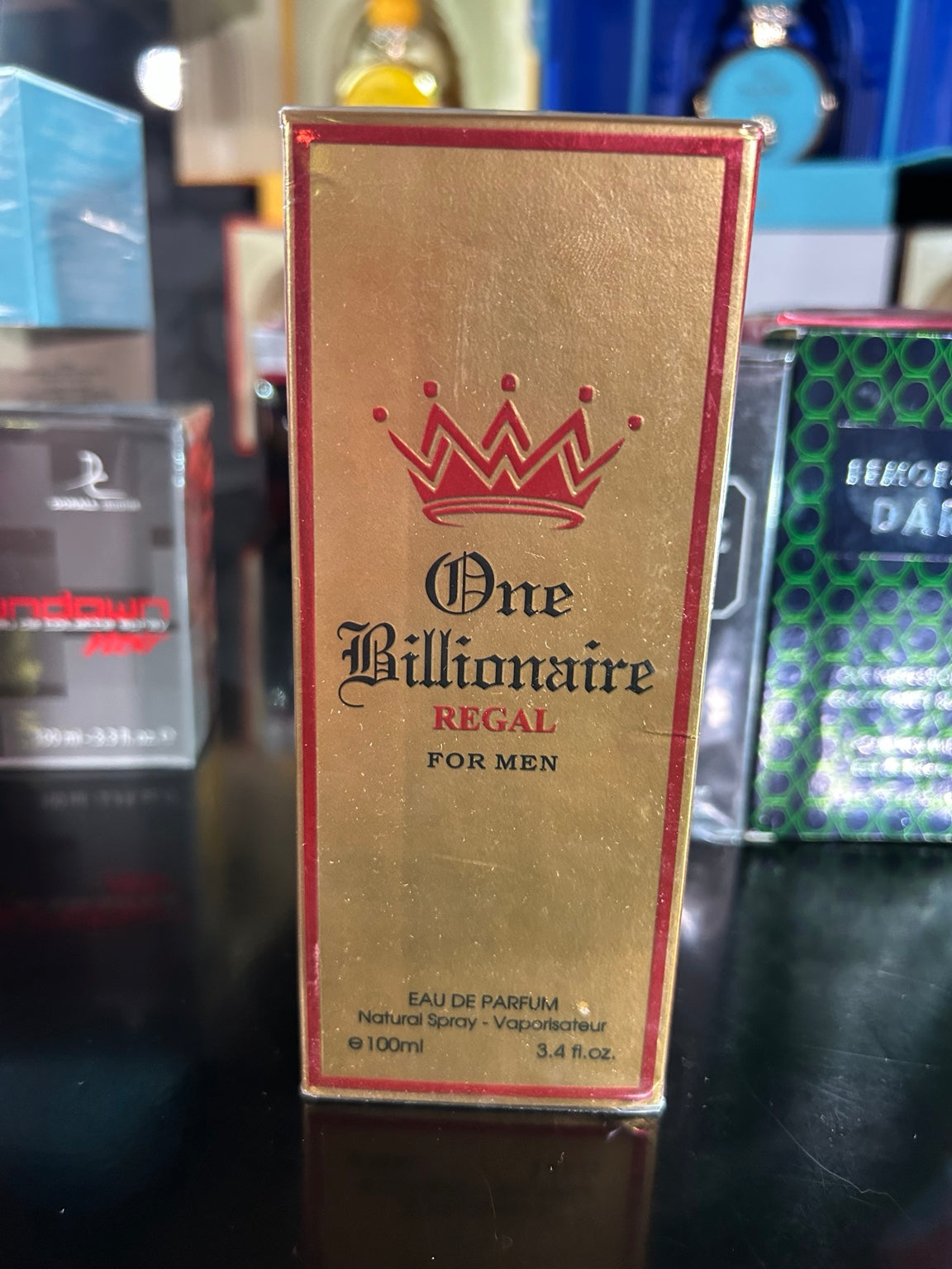 Actual donated Fragrance Couture One Billionaire Regal for Men 100ml Eau de Parfum box