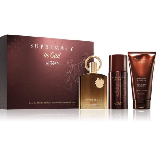 Afnan Supremacy in Oud Unisex Gift Set – 3 Pieces