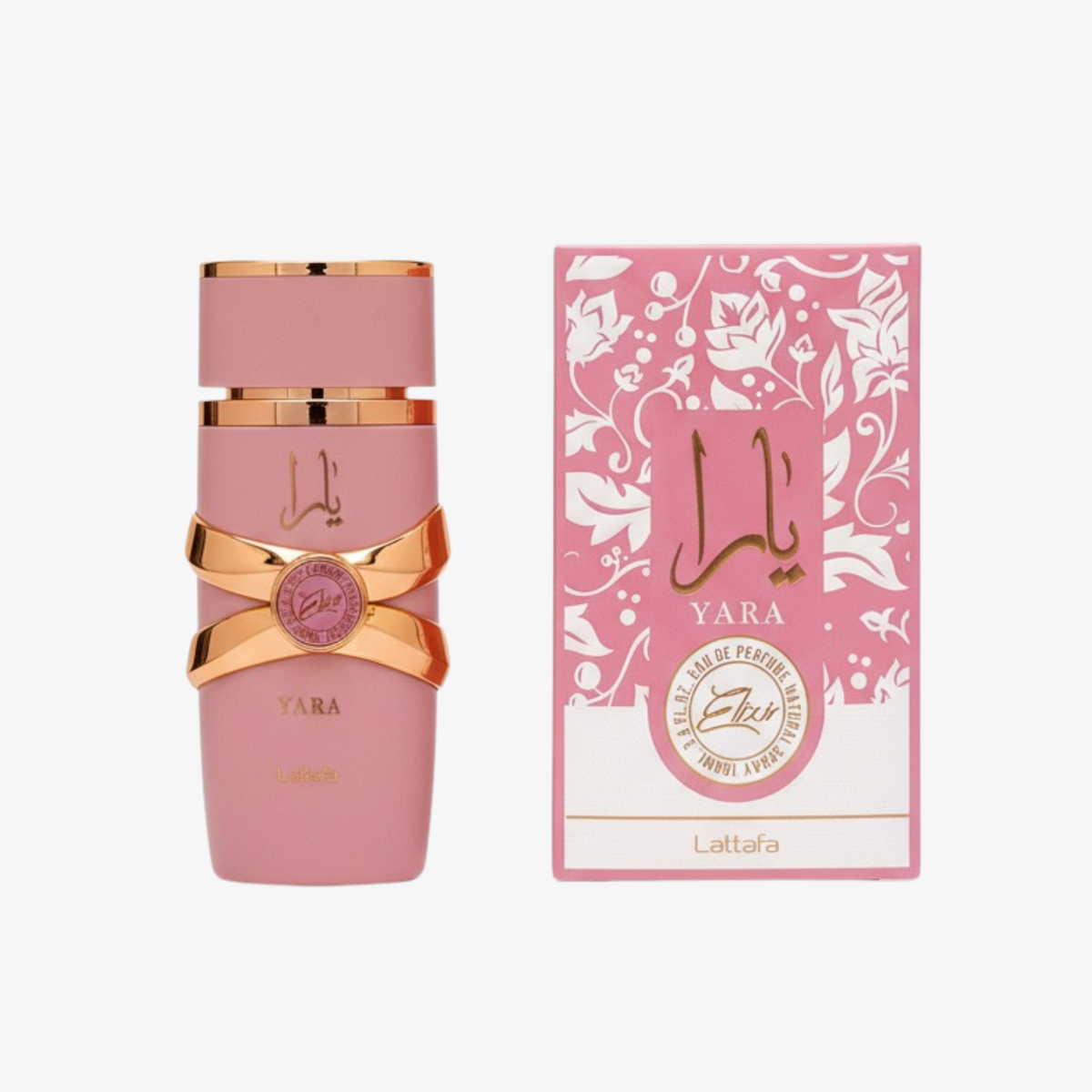 Lattafa Yara Elixir 100ml bottle and retail box