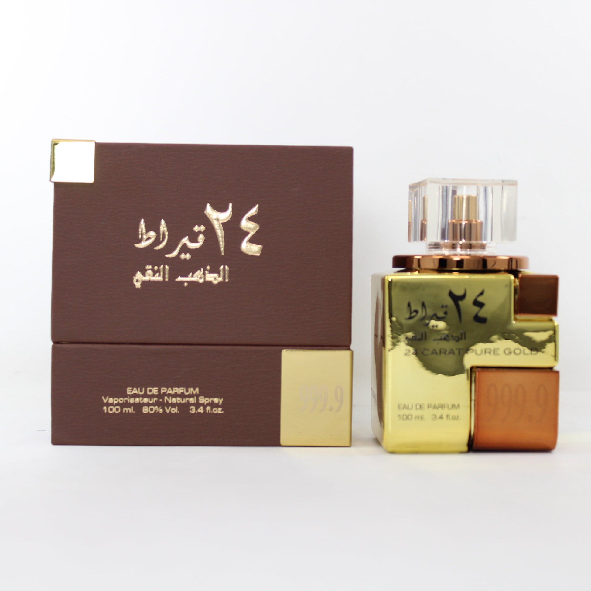 Lattafa 24 Carat Pure Gold Eau de Parfum 100ml bottle and box