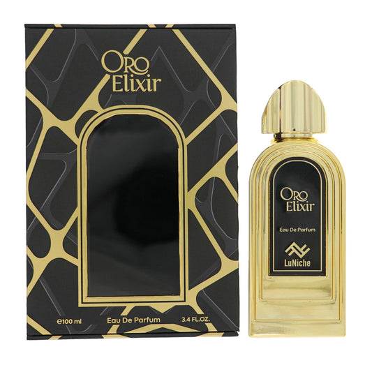 LuNiche Oro Elixir Eau de Parfum 100ml bottle and box