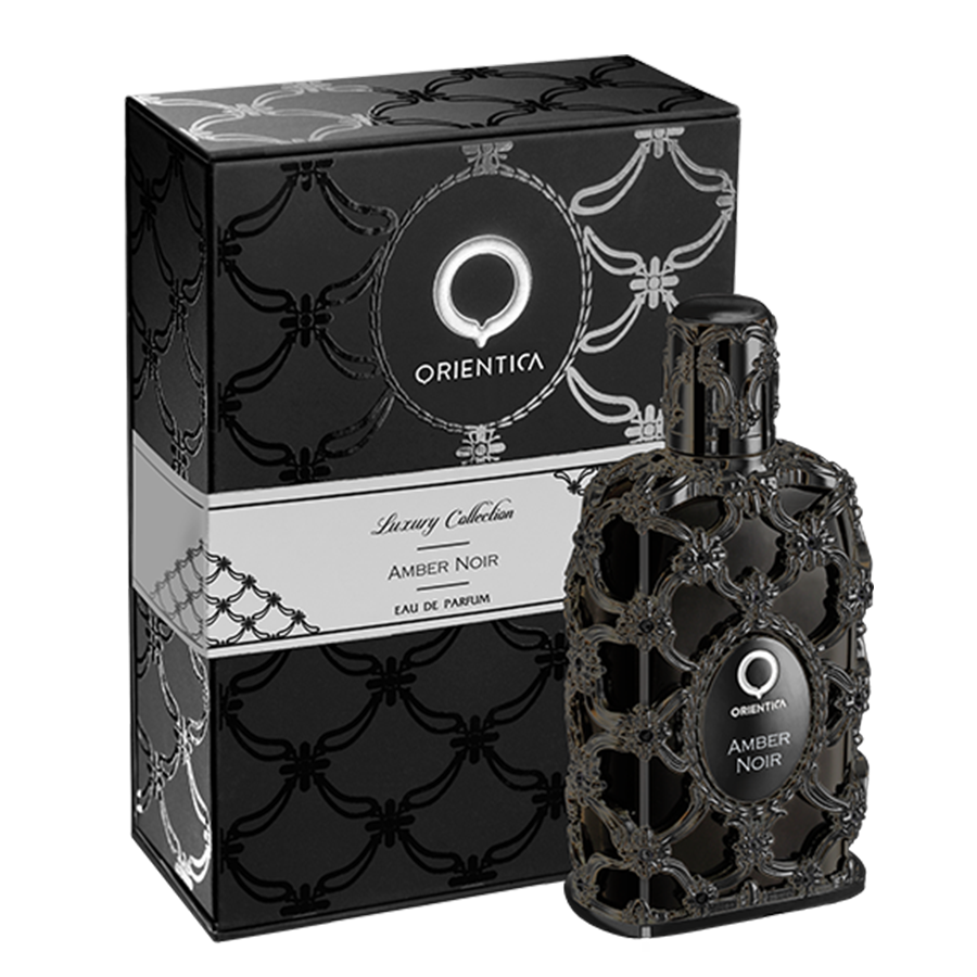 Orientica Amber Noir 80ml Eau de Parfum bottle and box