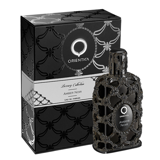 Orientica Amber Noir 80ml Eau de Parfum bottle and box